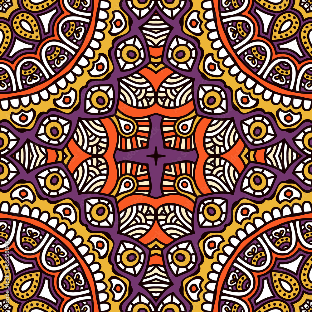 Ethnic floral seamless pattern Ethnic floral seamless pattern