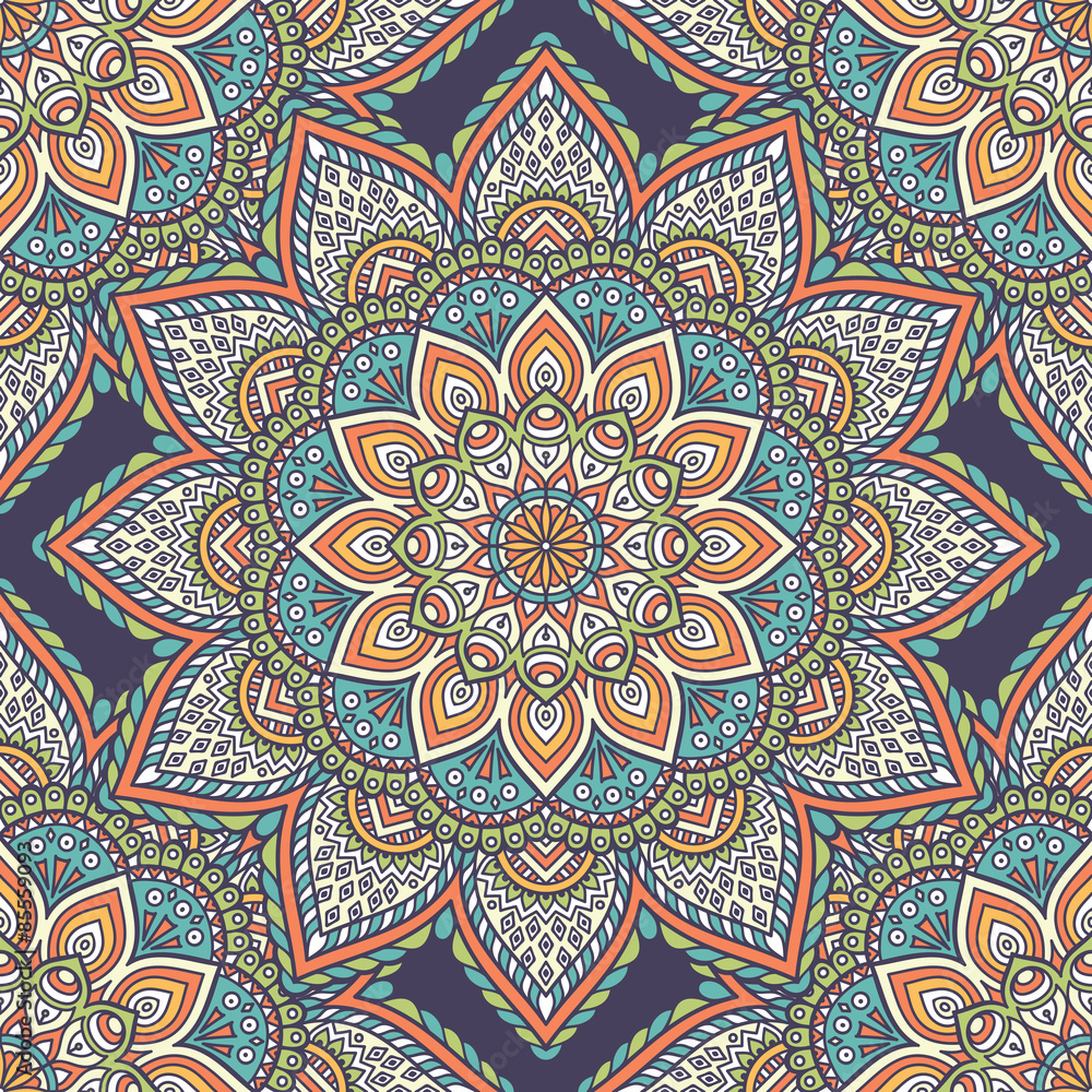 Ethnic floral seamless pattern Ethnic floral seamless pattern
