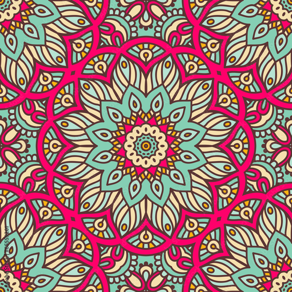 Ethnic floral seamless pattern Ethnic floral seamless pattern