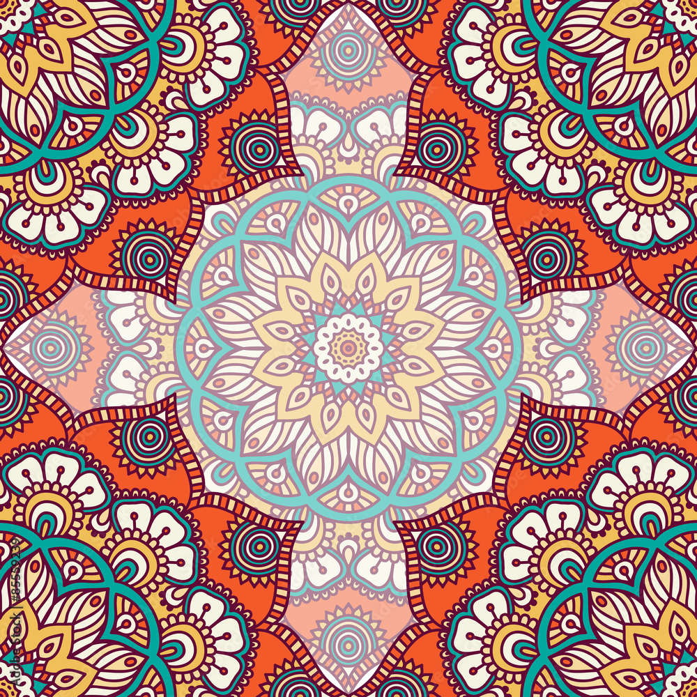 Ethnic floral seamless pattern Ethnic floral seamless pattern