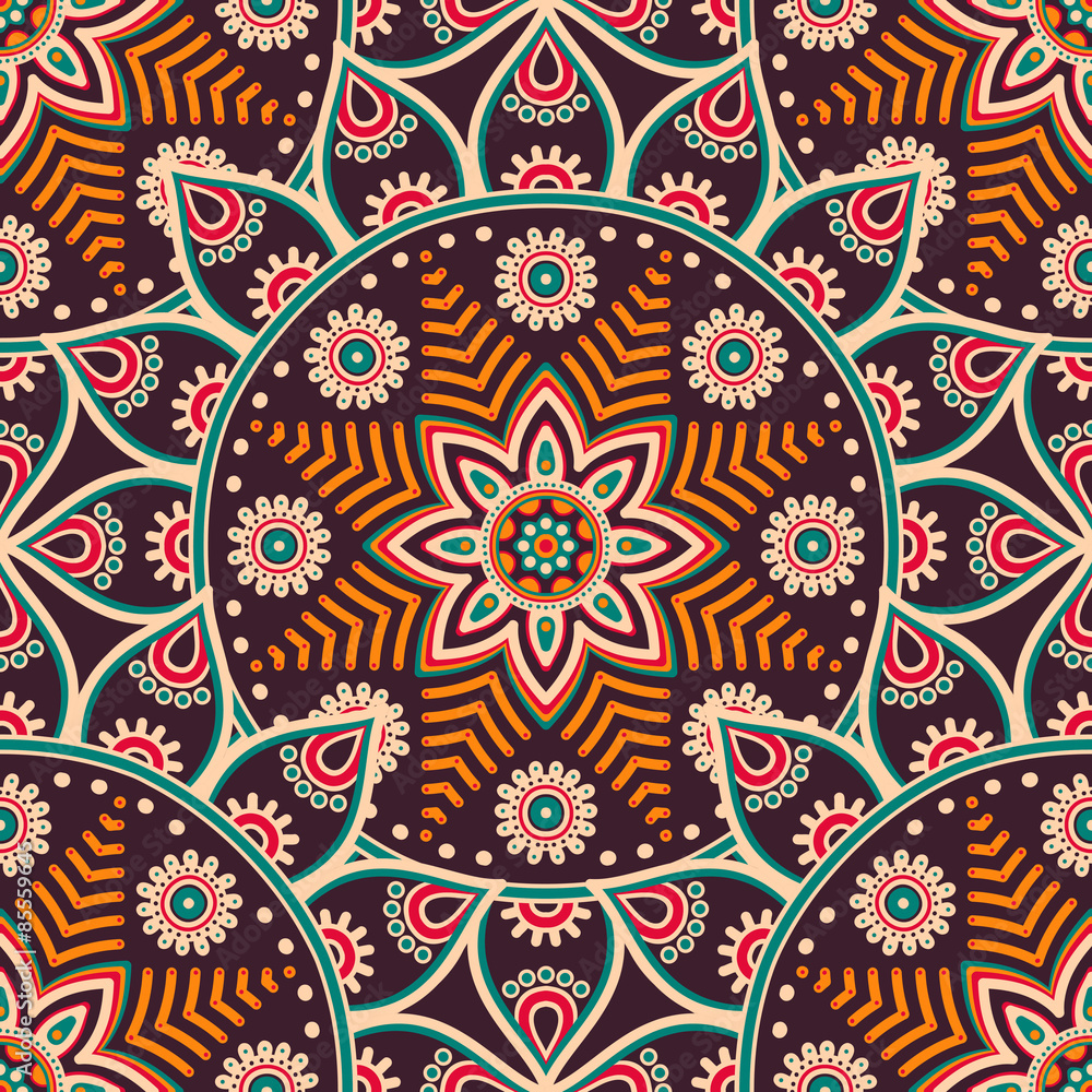 Ethnic floral seamless pattern Ethnic floral seamless pattern