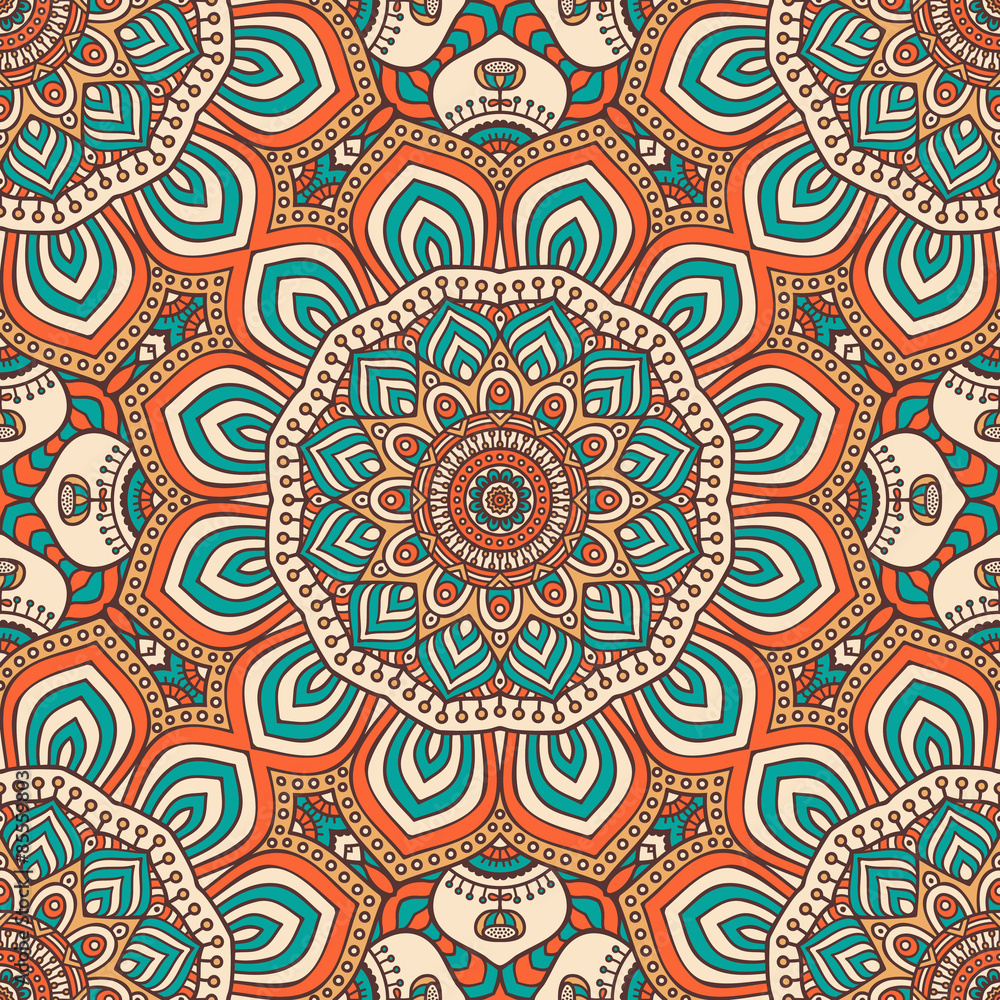 Ethnic floral seamless pattern Ethnic floral seamless pattern