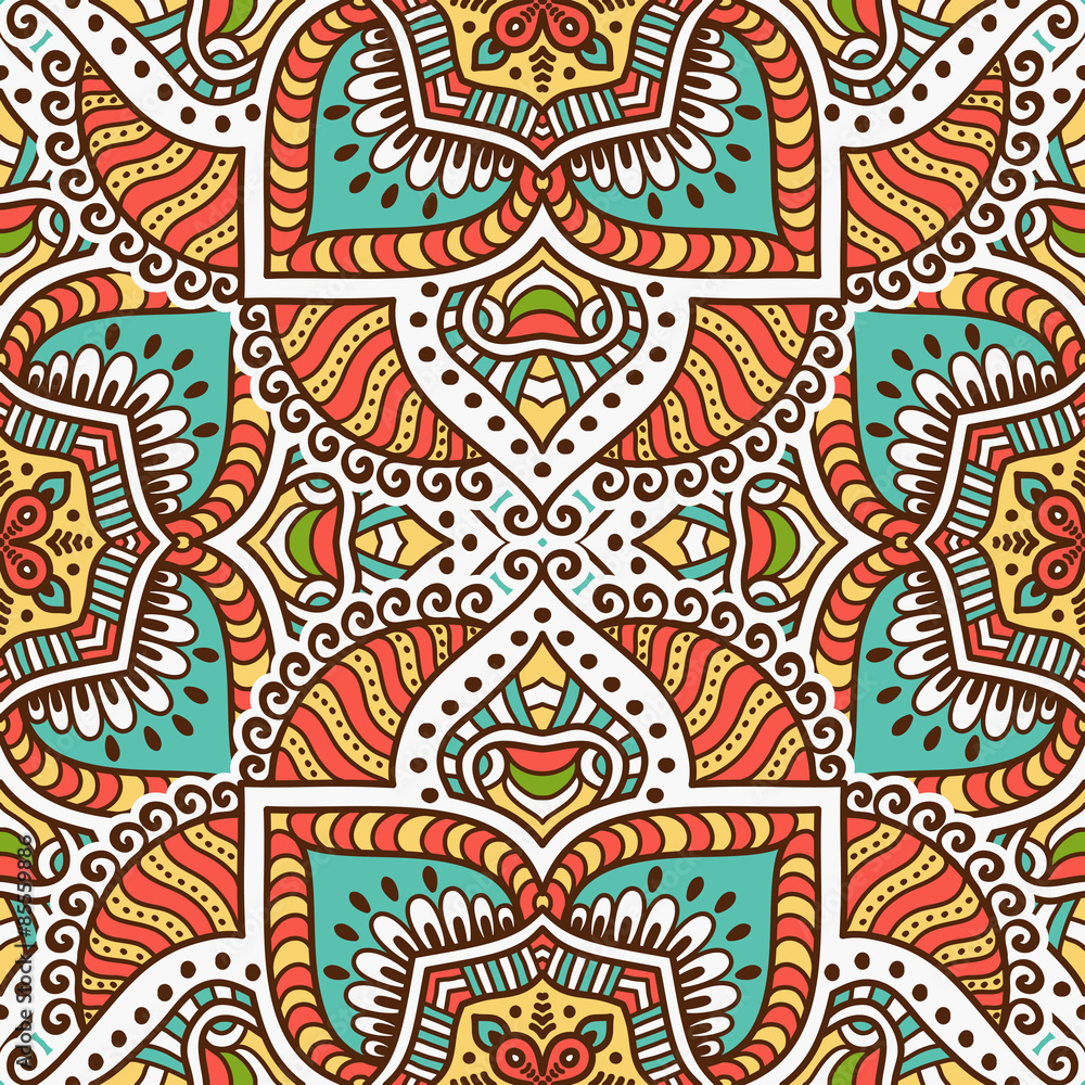Ethnic floral seamless pattern Ethnic floral seamless pattern