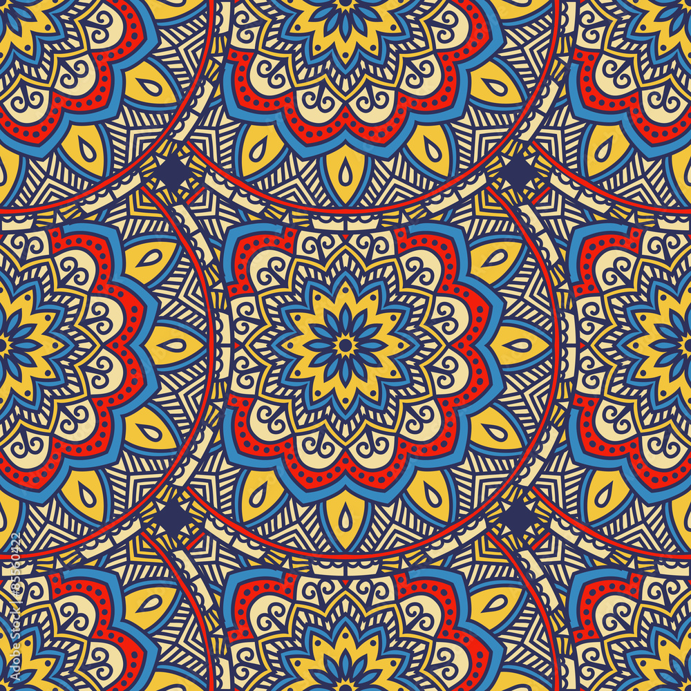 Ethnic floral seamless pattern Ethnic floral seamless pattern