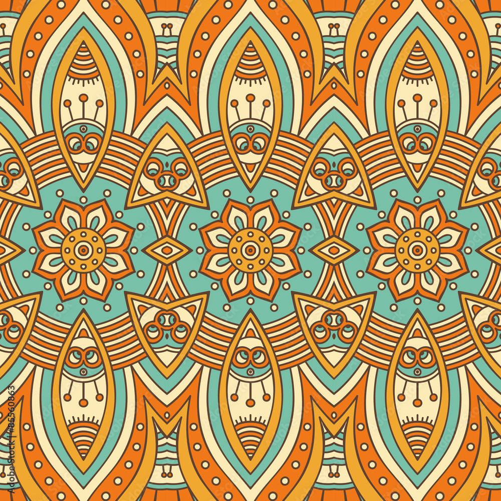 Ethnic floral seamless pattern Ethnic floral seamless pattern