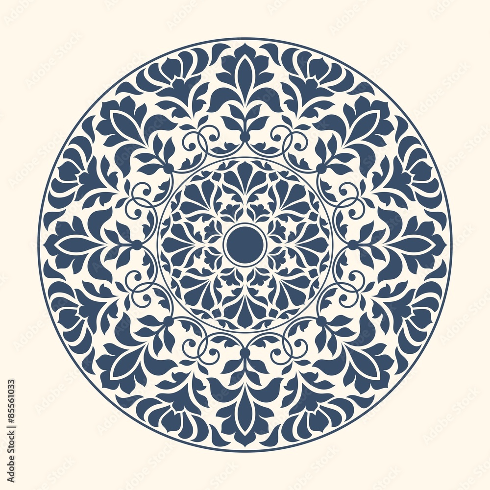 Ornamental round lace pattern.