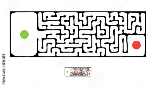 Black vector maze
