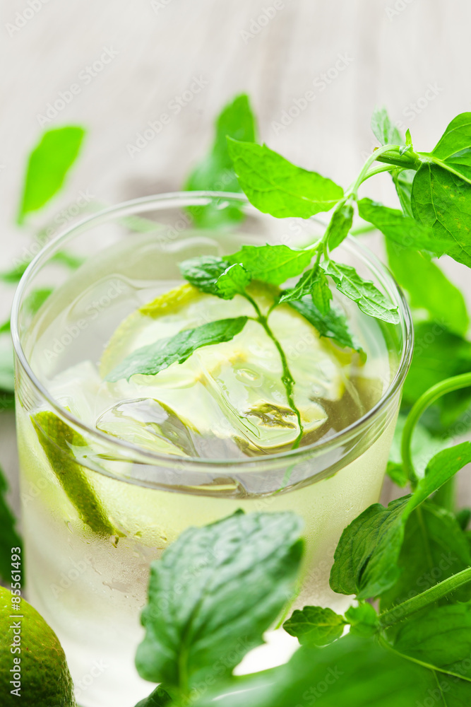 Lemonade with fresh lemon and lime Lemonade with fresh lemon and lime