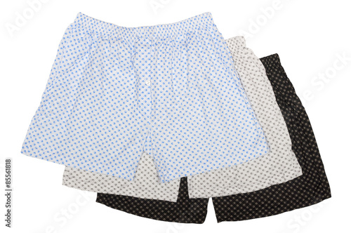 male boxers isolated on white background