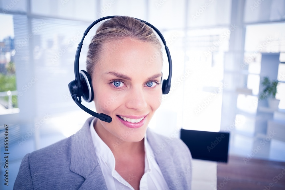 Businesswoman taking calls 