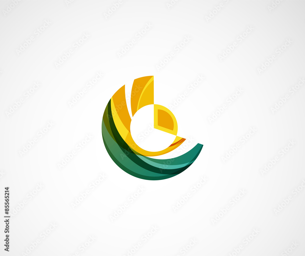 Statistics company logo design. Vector illustration. 