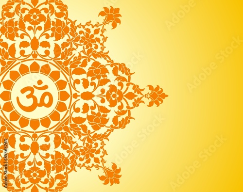 aum syllable, paisley design ,Hinduism, India
