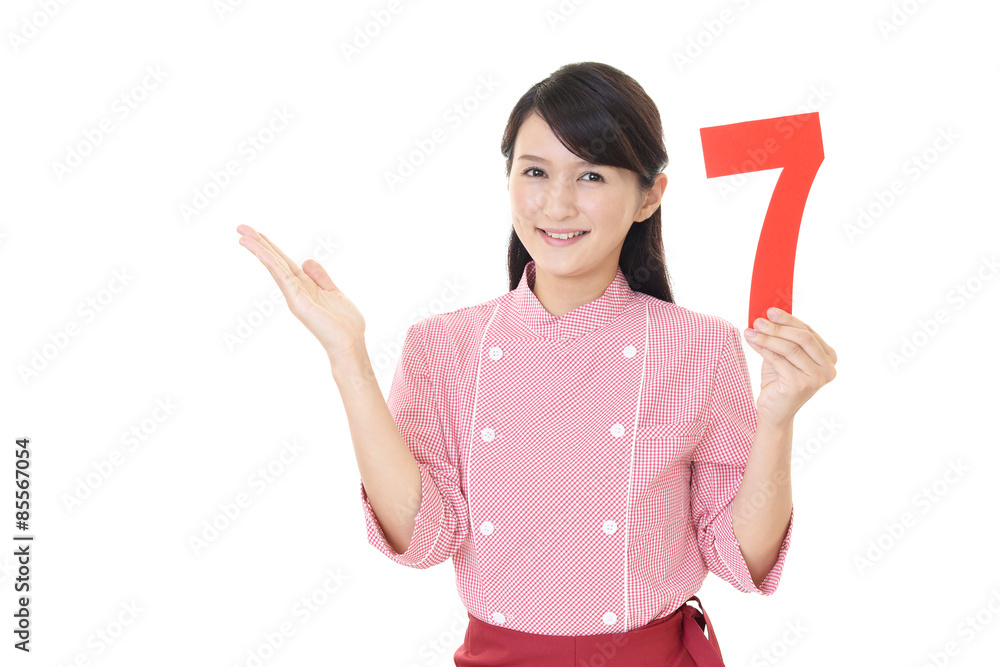 笑顔のウェイトレス 笑顔のウェイトレス