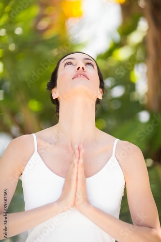  Portrait of a woman in a meditation position