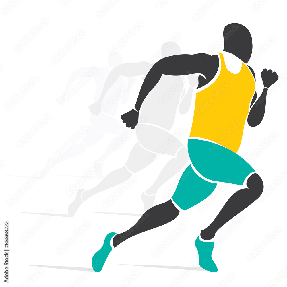 running competition design vector