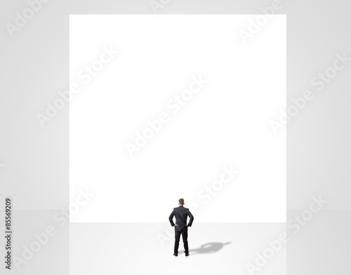 businessman looking at empty background © 4Max