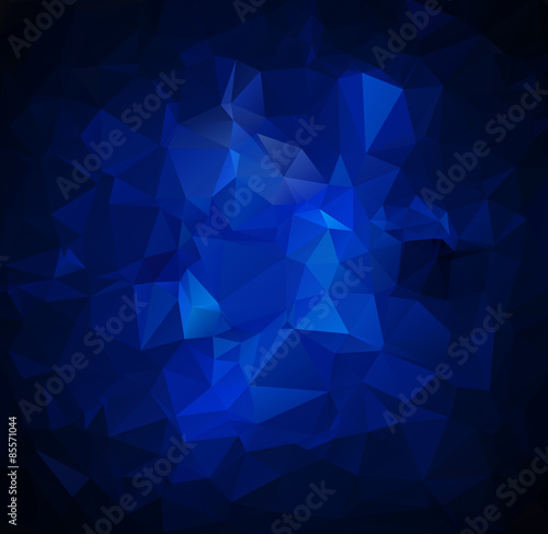 Blue Polygonal Mosaic Background, Creative Design Templates