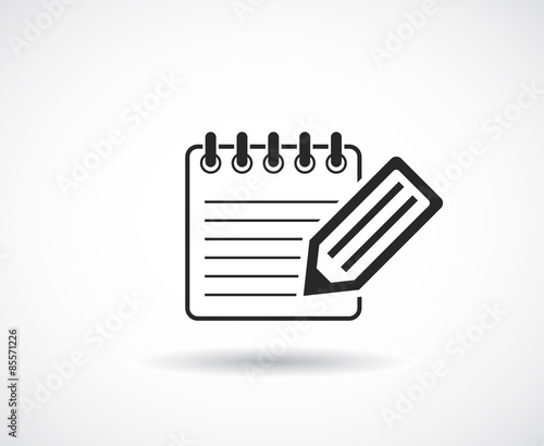 notepad with pencil icon