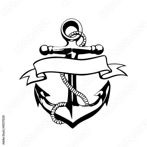 Anchor icon vector, tattoo, logo, grunge, design, floral, hand,