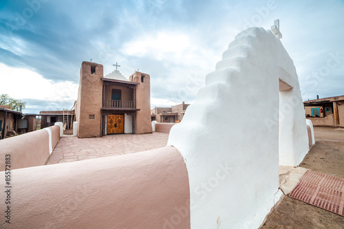 Taos Pueblo - remarkable example of a traditional type of archit photo