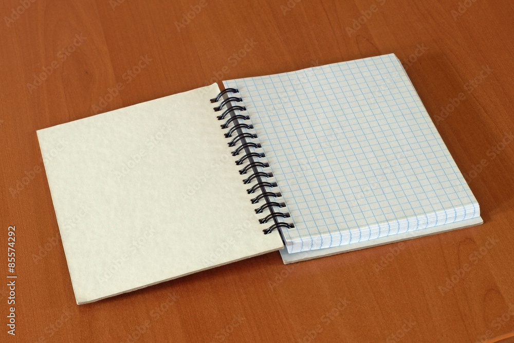 Open writing book. Open writing book.