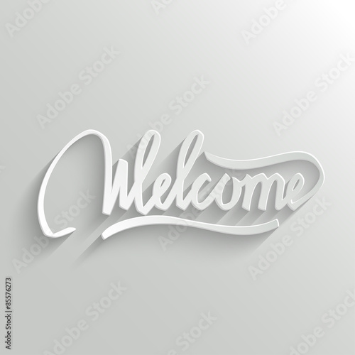 Welcome lettering Greeting Card
