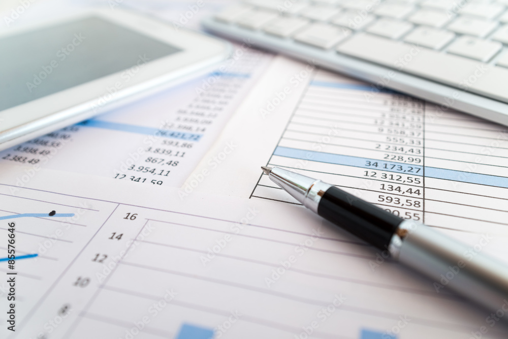 Paperwork and business related objects Paperwork and business related objects