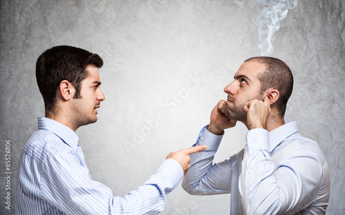 Man scolding another one