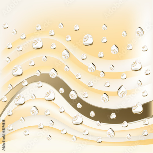 drops in the gold background