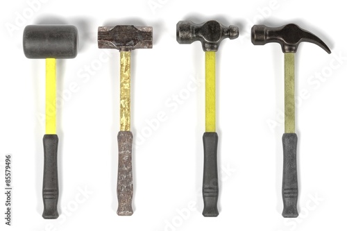 3d render of hammers set