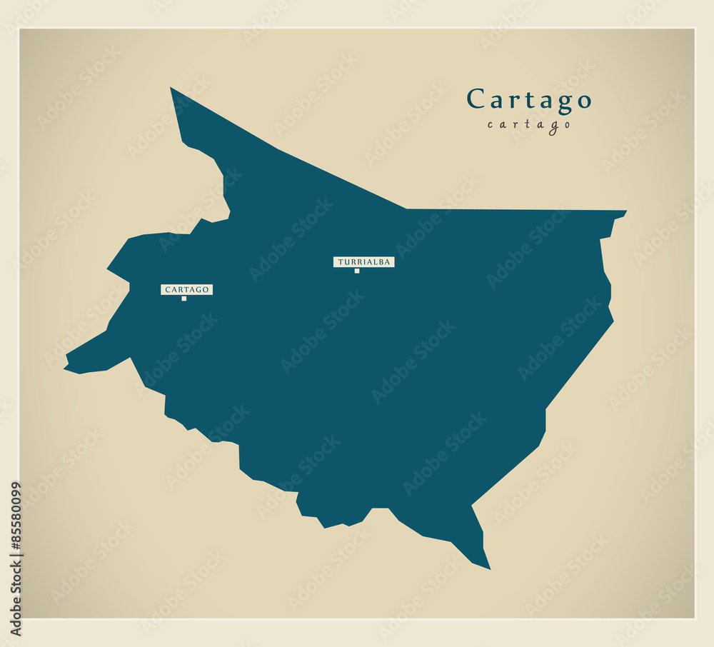 Modern Map - Cartago CR