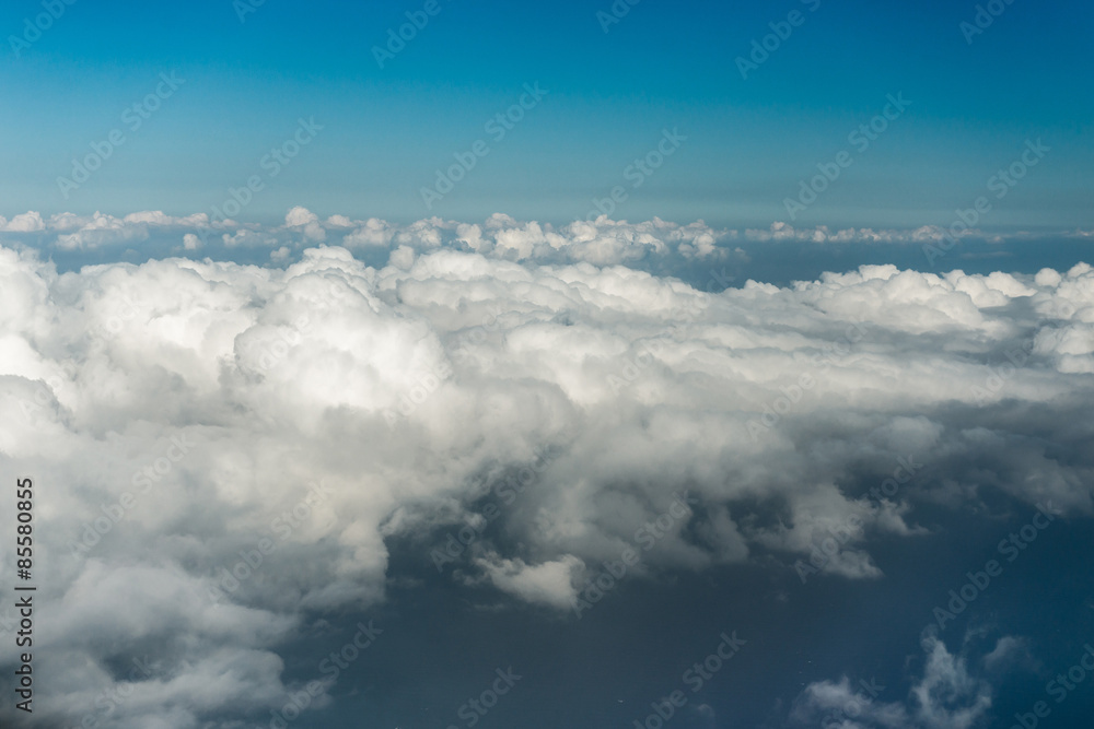 Naklejka premium Blue sky and white cloud