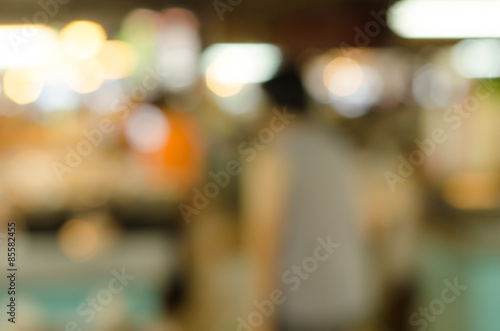 Abstract market blurred