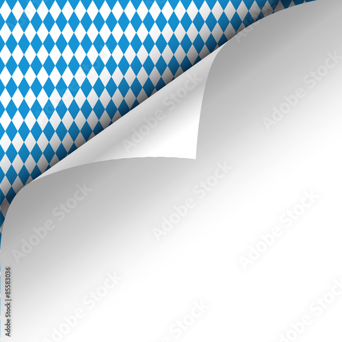 Paper upper left corner on a german Oktoberfest background