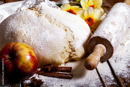 Fotografie risen yeast dough