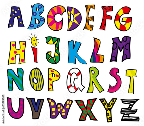 Kinderzeichnung ABC