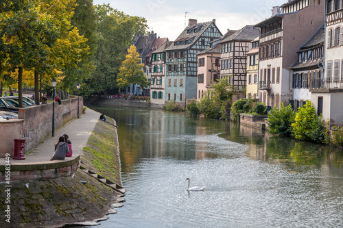 Strasbourg, water canal in Petite France area