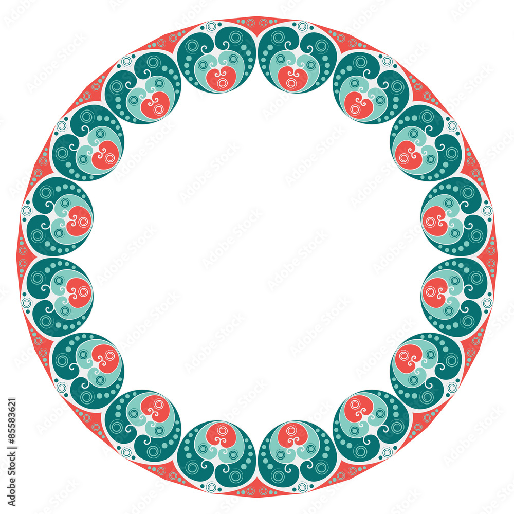 Fototapeta premium Abstract patterned frame