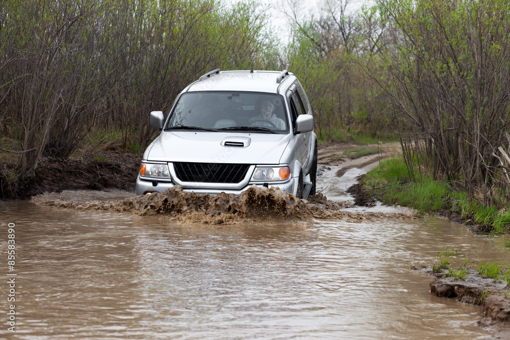 Auto crossing a big paddle