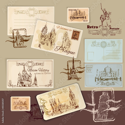 Vintage Postcards Template