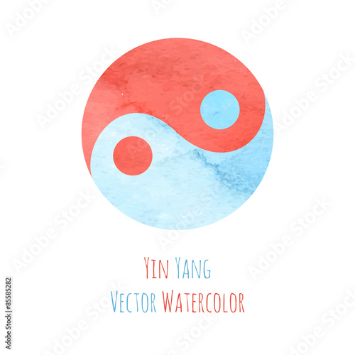 Yin yang watercolor 
