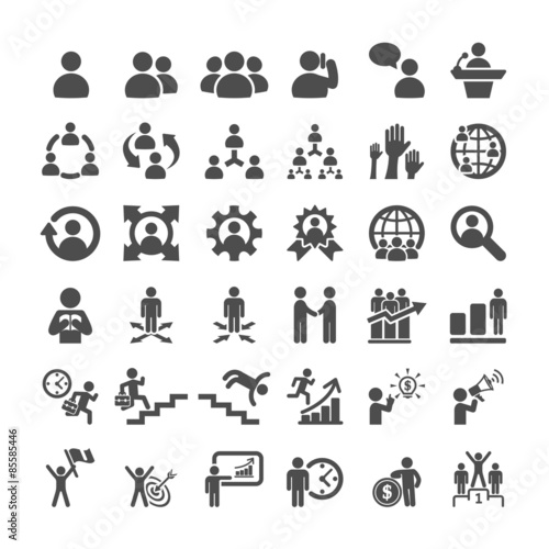 business icon set, vector eps10