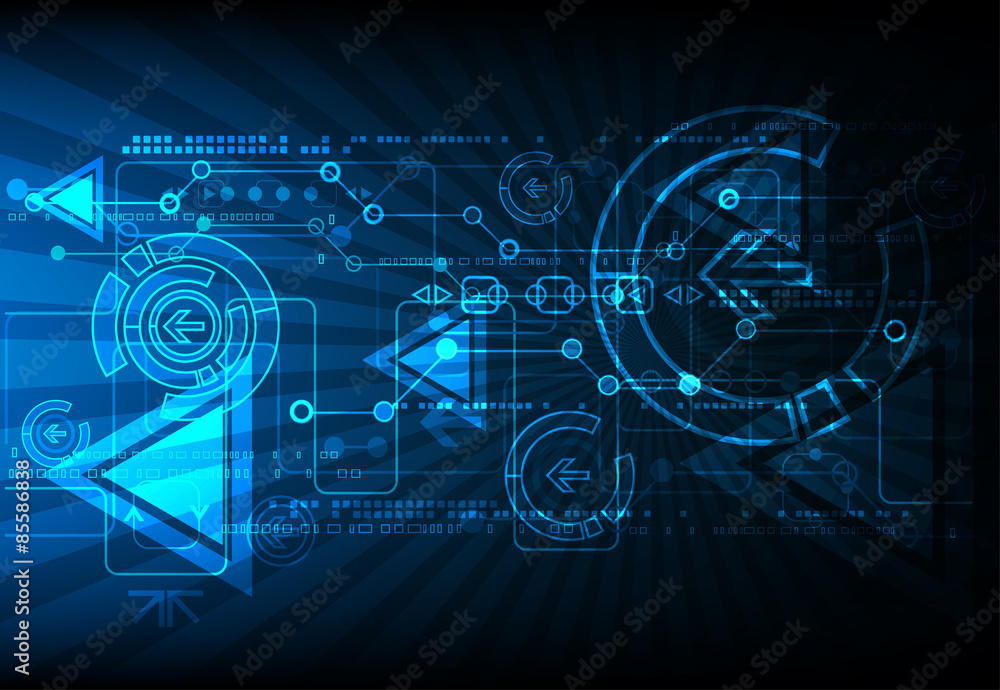 Blue abstract technological background Blue abstract technological background