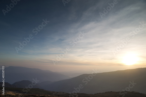 spectacular sunset sierra nevada mountains spain alpujarras