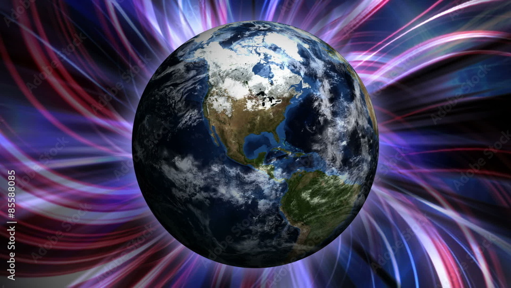 Earth, Fibers, Technology Concept Background, Loop Earth, Fibers, Technology Concept Background, Loop