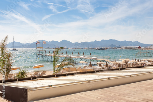 France, French riviera. Cannes. Beach photo