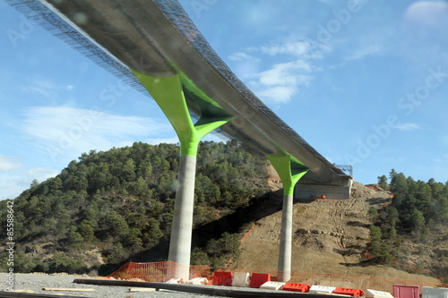 Bridge under construction in Huesca Spain photo