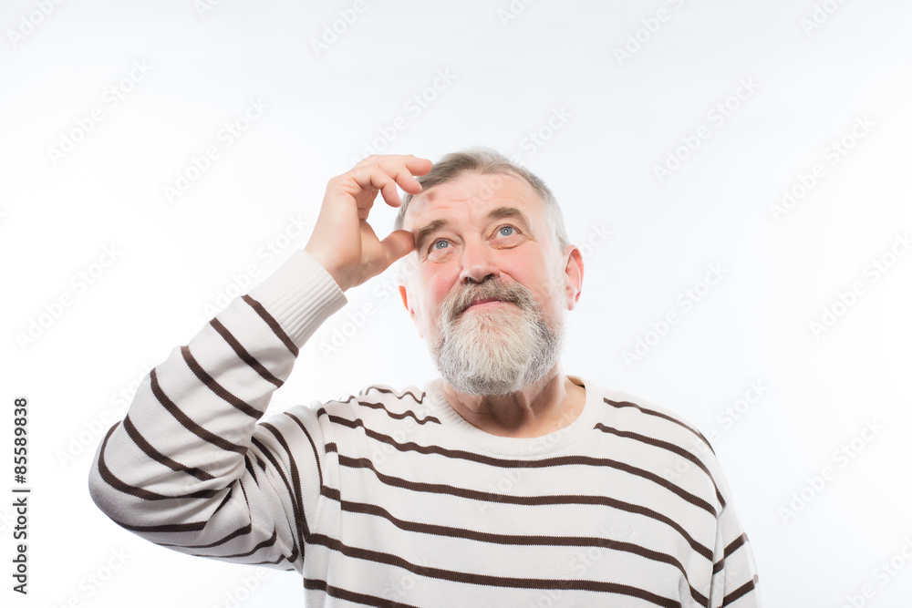 Obraz premium an old man with a beard, the idea