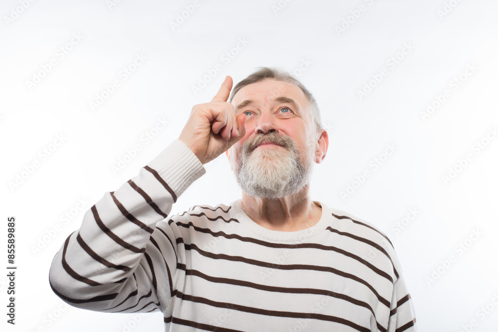 Obraz premium an old man with a beard, the idea