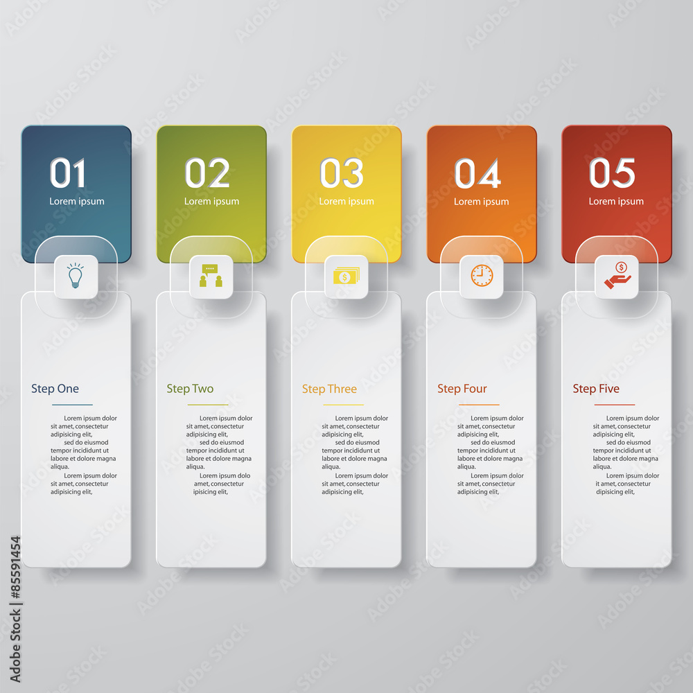 Design clean number banners template. Vector. Design clean number banners template. Vector.